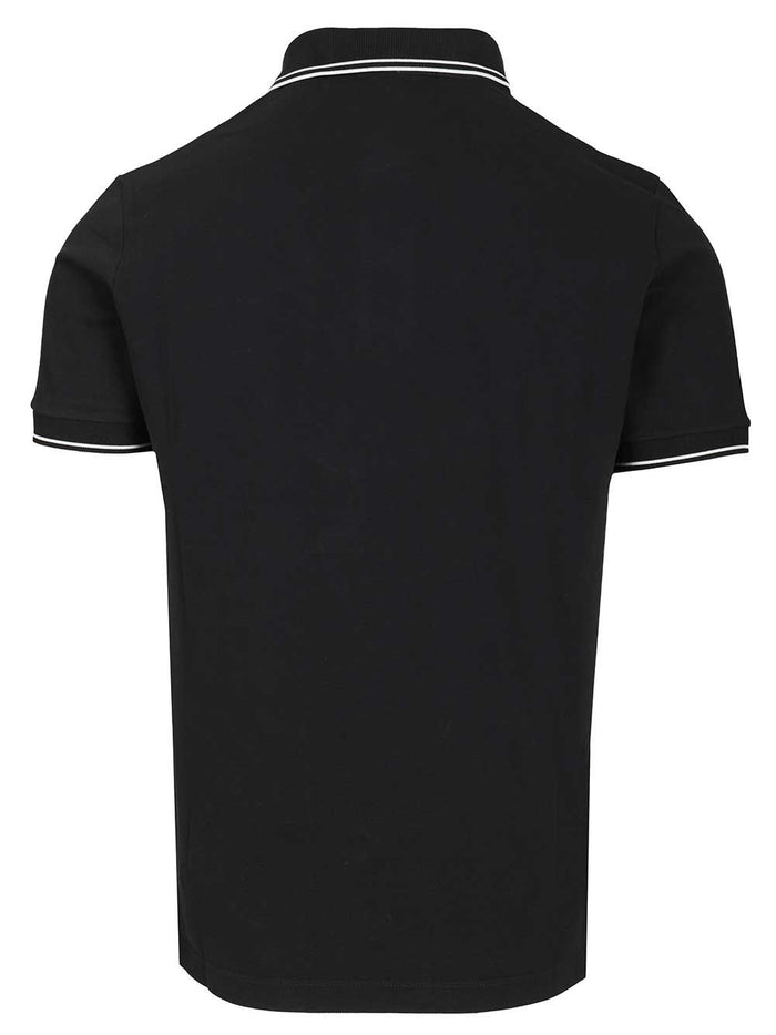 Organic cotton polo shirt Blue Elastane