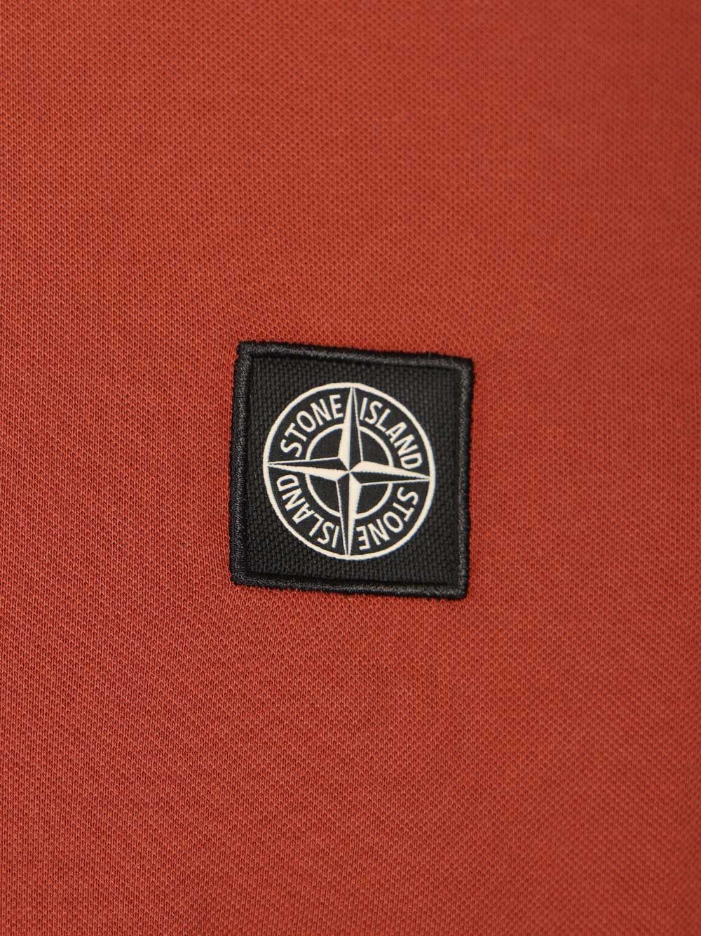 Organic Cotton Polo Shirt Red Elastane