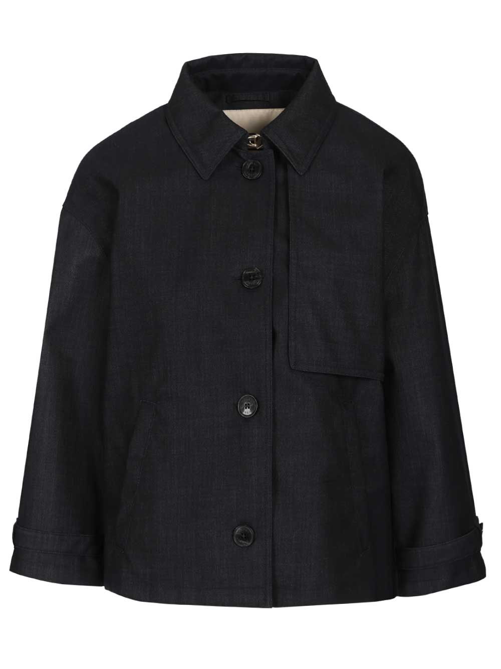 Short Jkt Cotton Blue Jacket