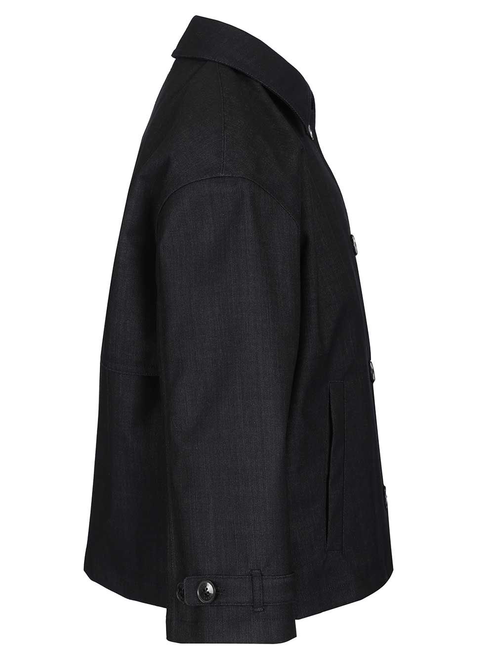 Short Jkt Cotton Blue Jacket