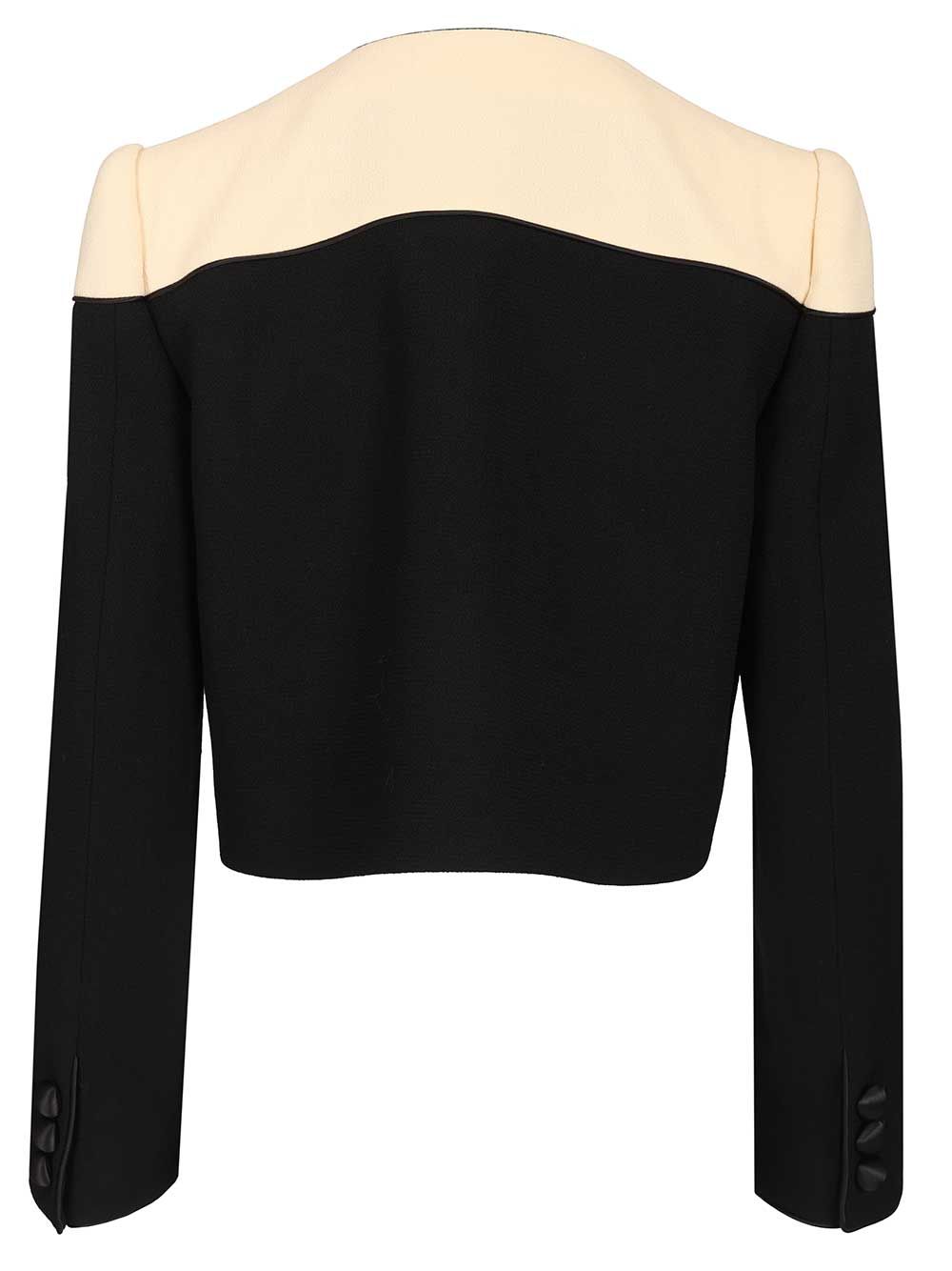 Two-tone wool jacket Black Knitwear