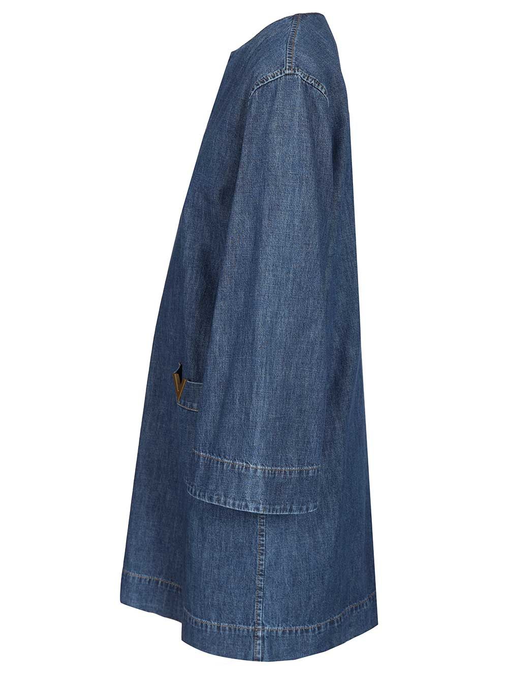 Chambray denim dress Blue Coexternal Fabric