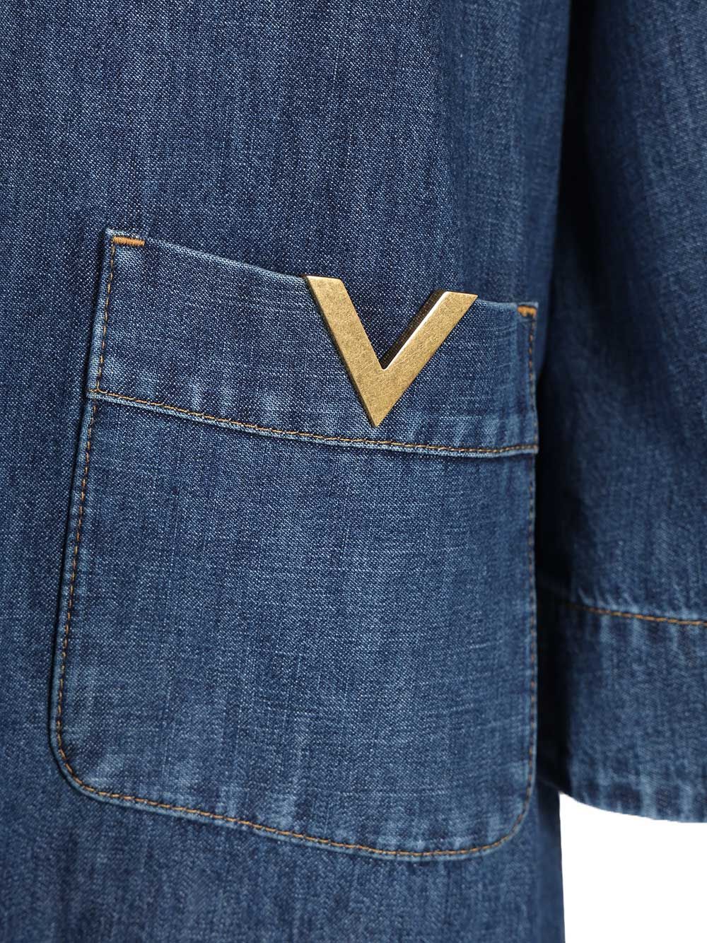 Chambray denim dress Blue Coexternal Fabric