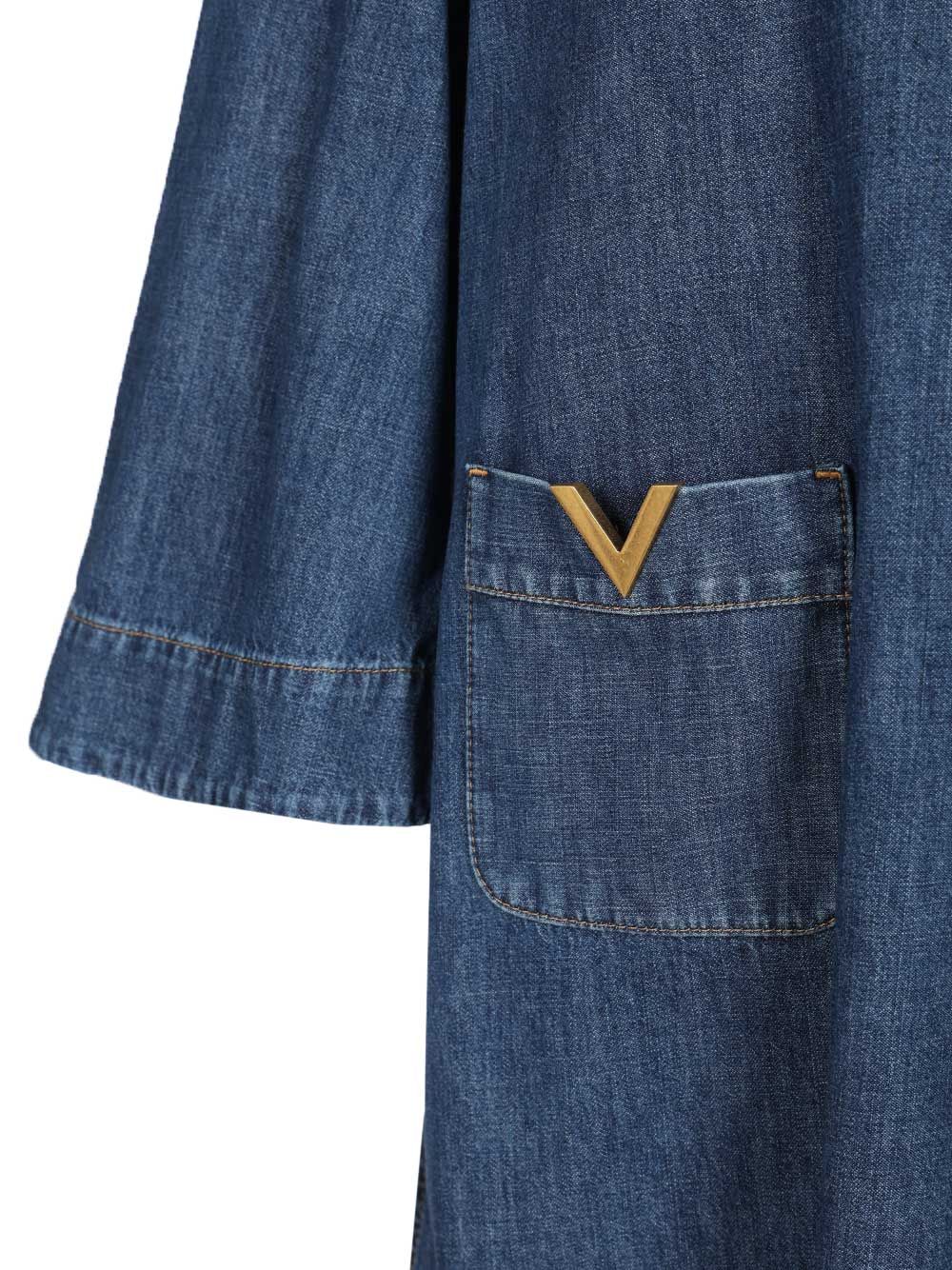 Chambray denim dress Blue Coexternal Fabric
