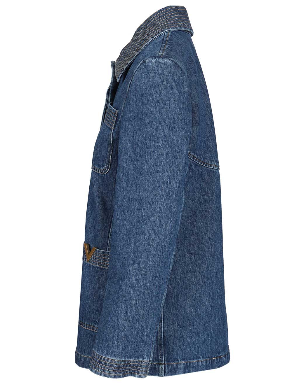 Denim Jacket Blue Cotton
