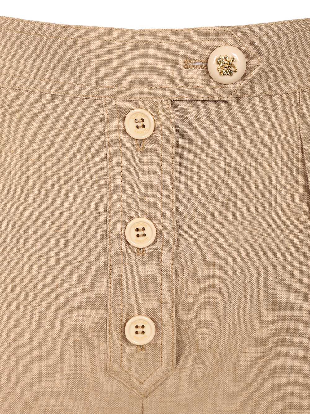 Linen and viscose shorts Beige Viscosa Lino Trousers