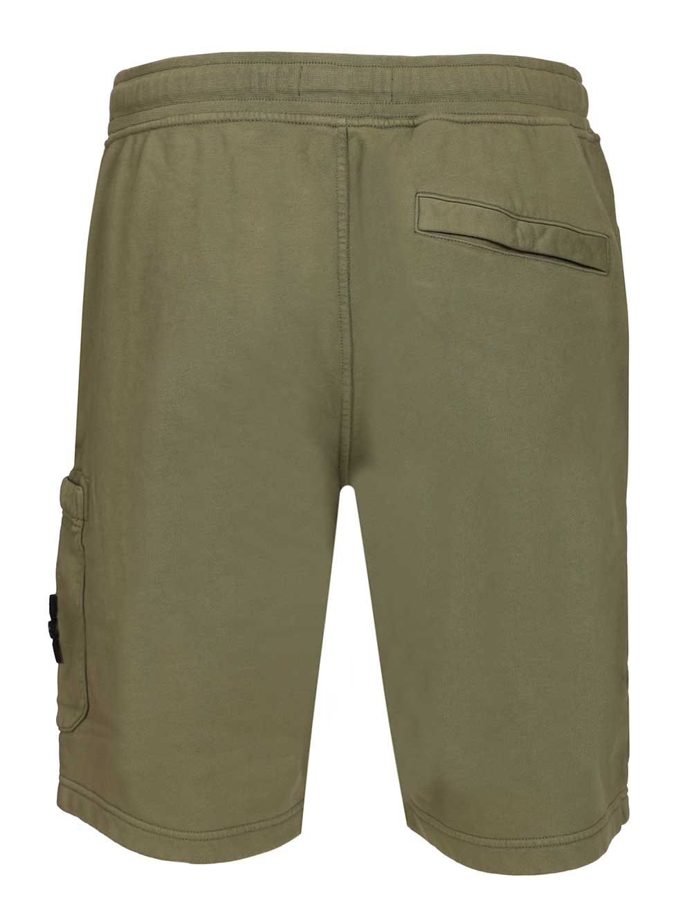 Organic Cotton Fleece Bermuda Shorts Green Trousers