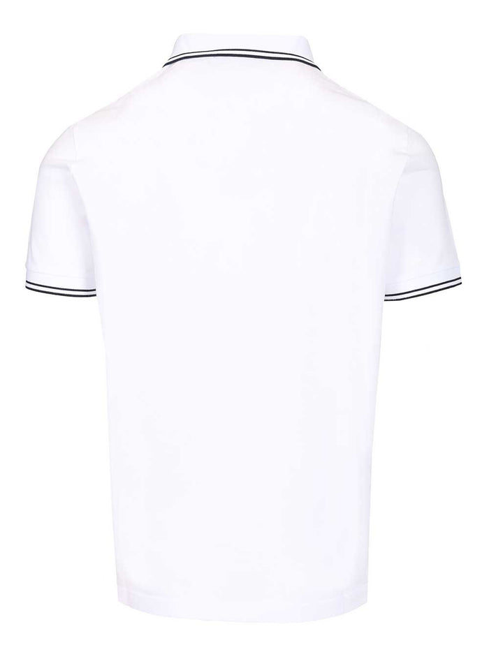 Organic cotton polo shirt White Elastane