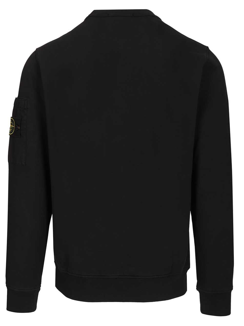 Crewneck Sweatshirt Blue Cotton Sweatshirts