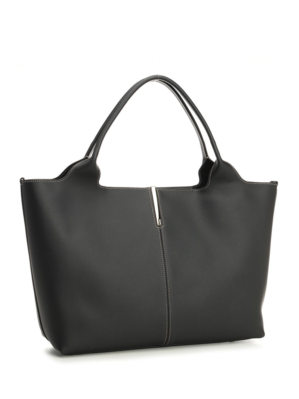 Small Leather Shopping Bag Black Calfskin Handbags