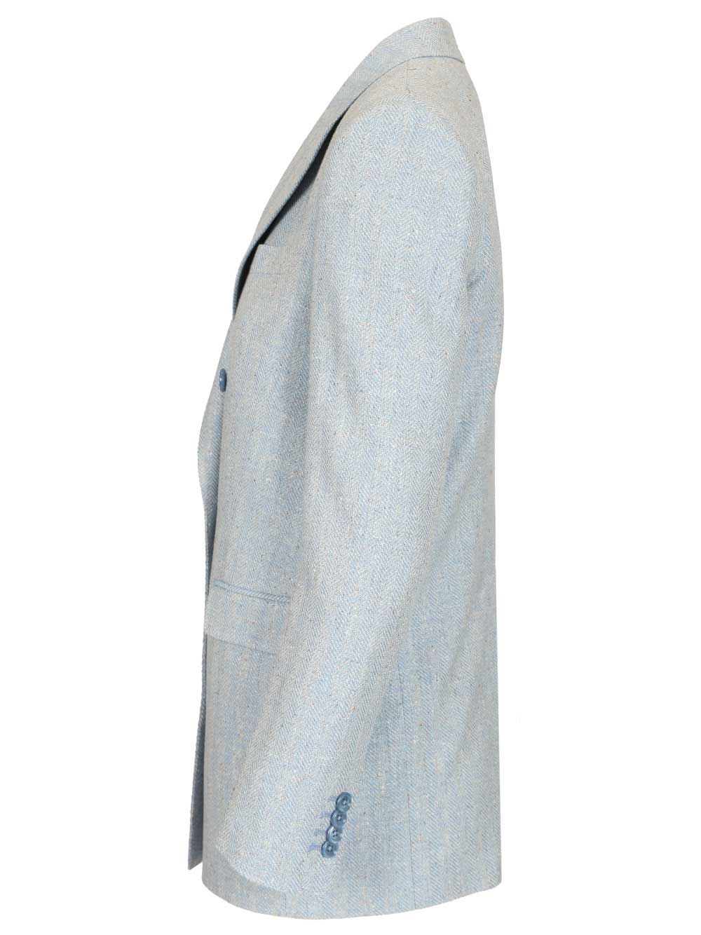 Oversized Double-Breasted Blazer Light Blue Jacket