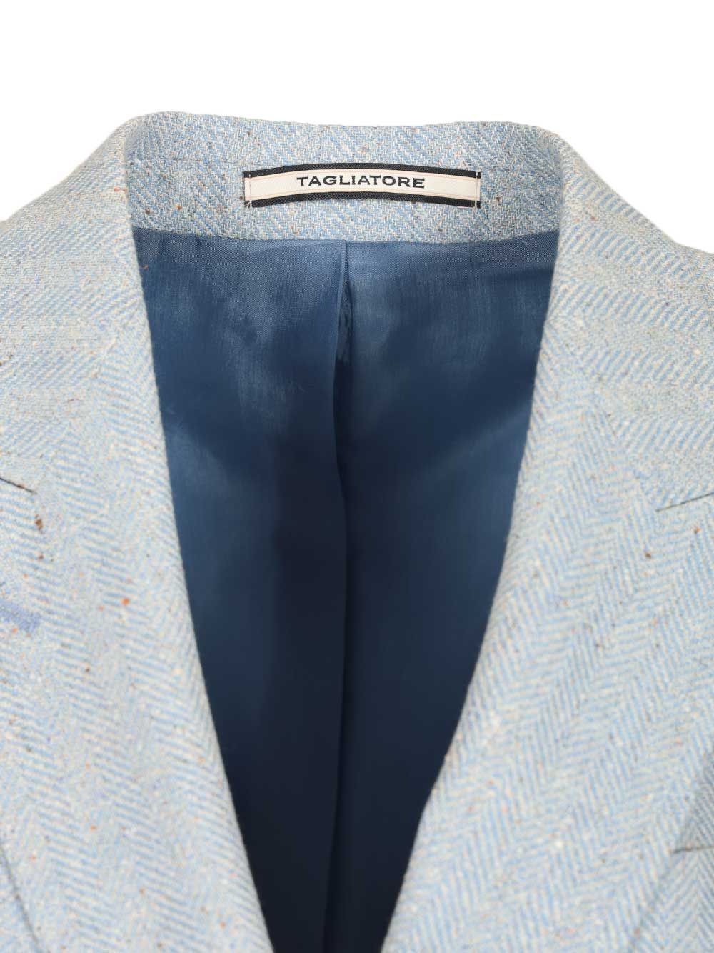 Oversized Double-Breasted Blazer Light Blue Jacket