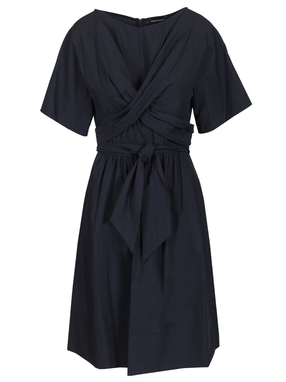 Cotton poplin dress Blue