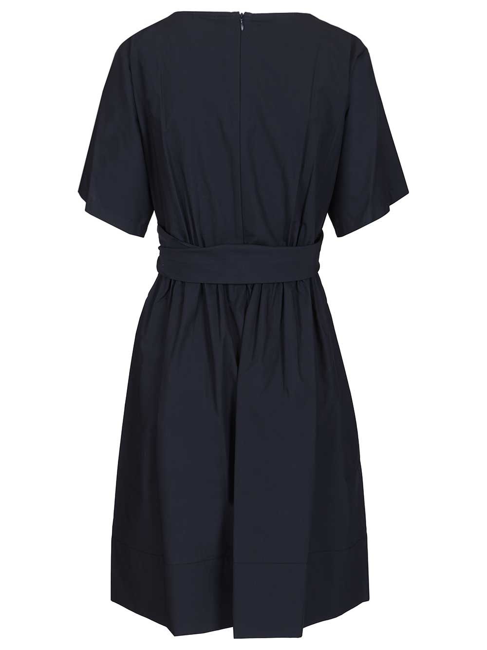 Cotton poplin dress Blue
