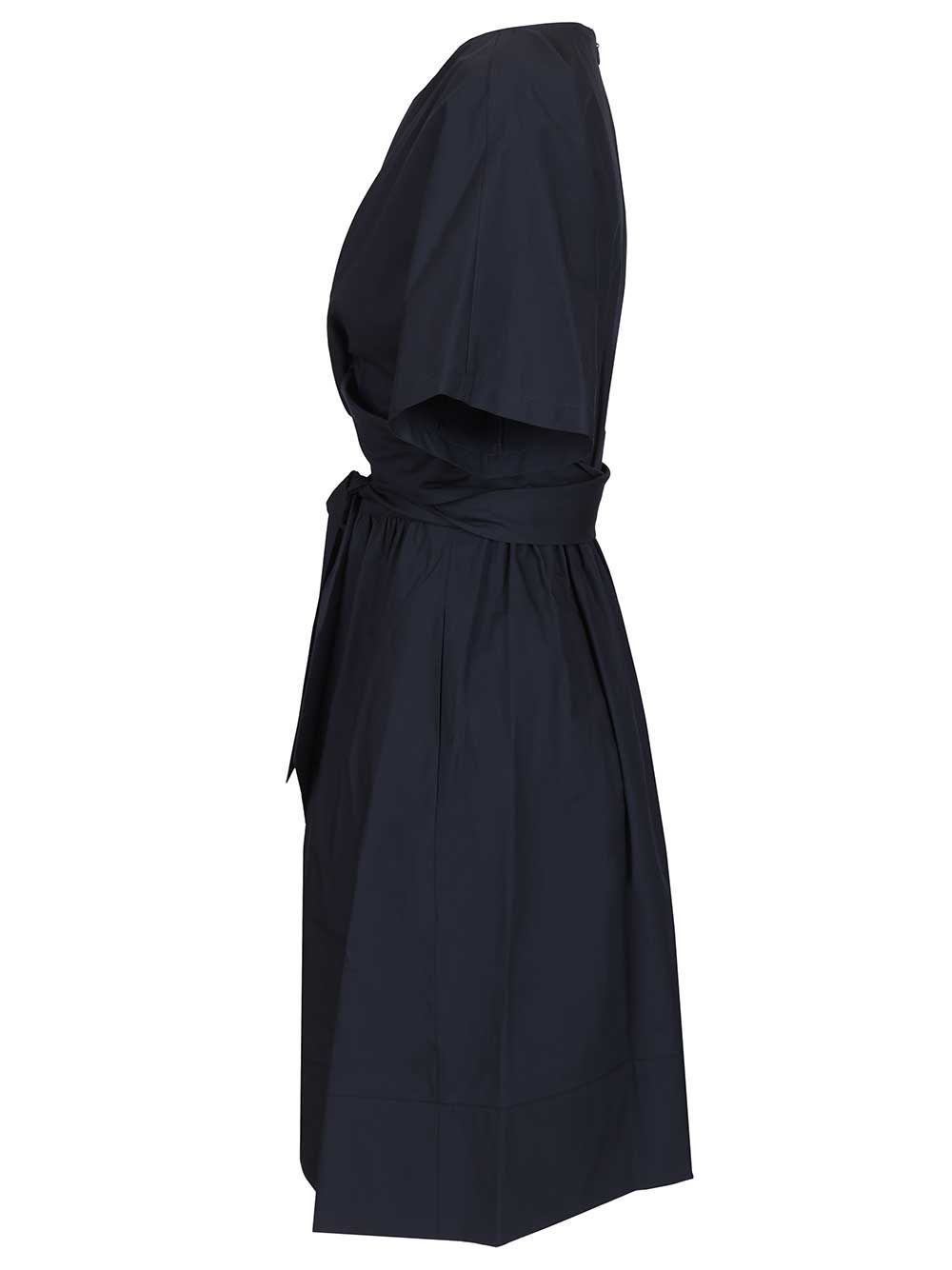 Cotton poplin dress Blue