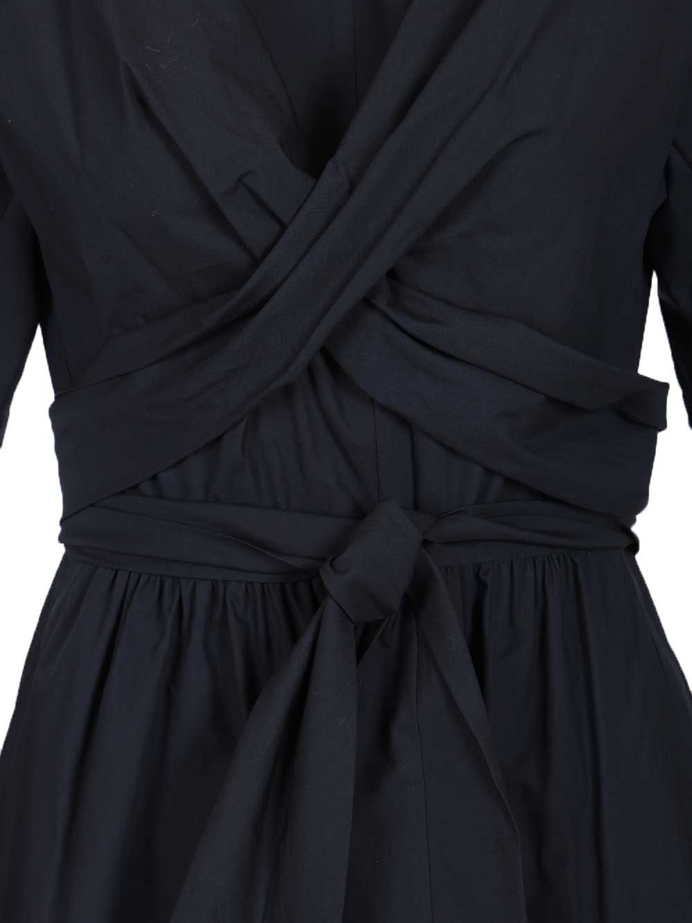 Cotton poplin dress Blue