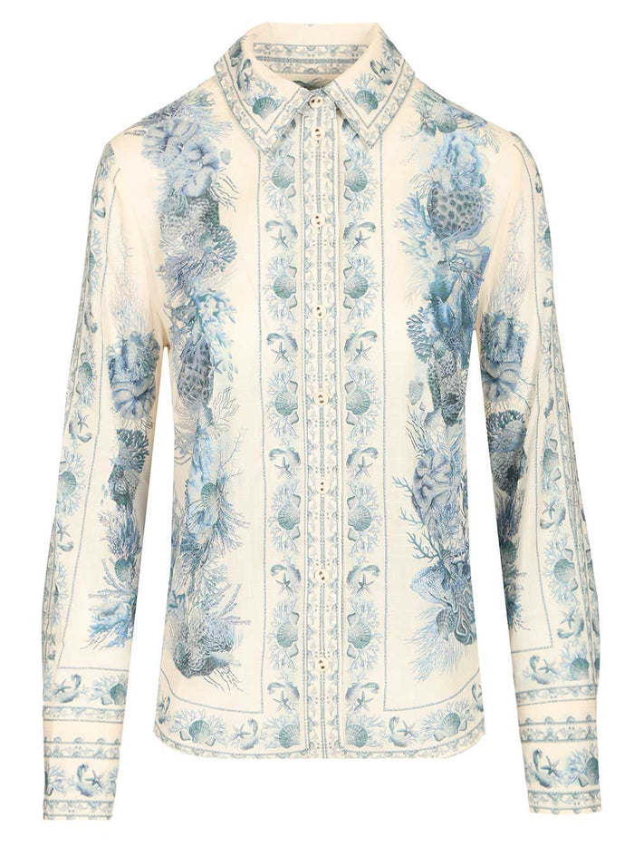 Wanderlust Body Shirt Blue Cotton