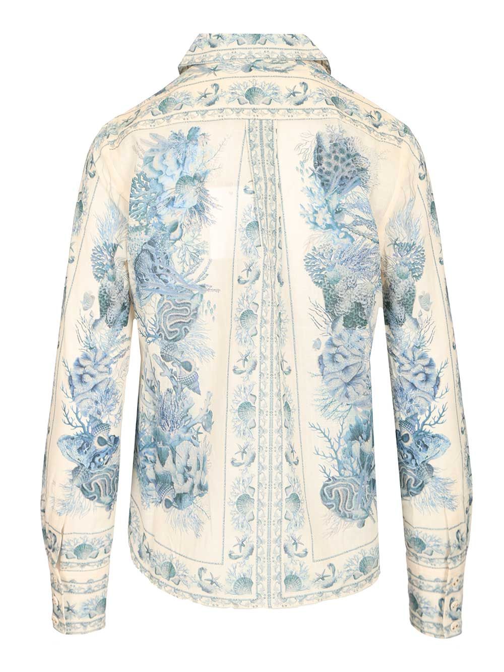 Wanderlust Body Shirt Blue Cotton