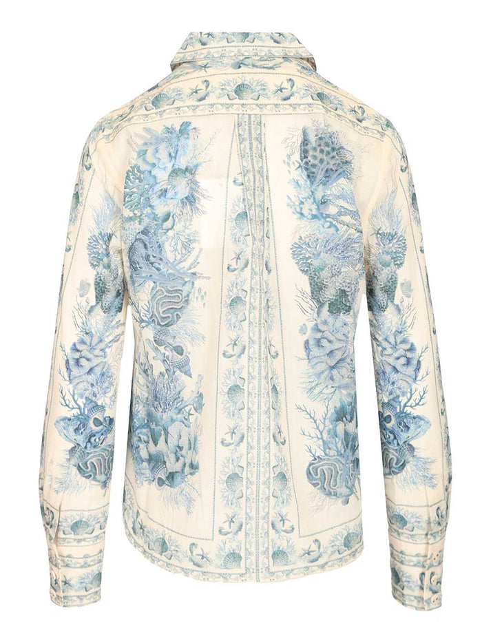 Wanderlust Body Shirt Blue Cotton