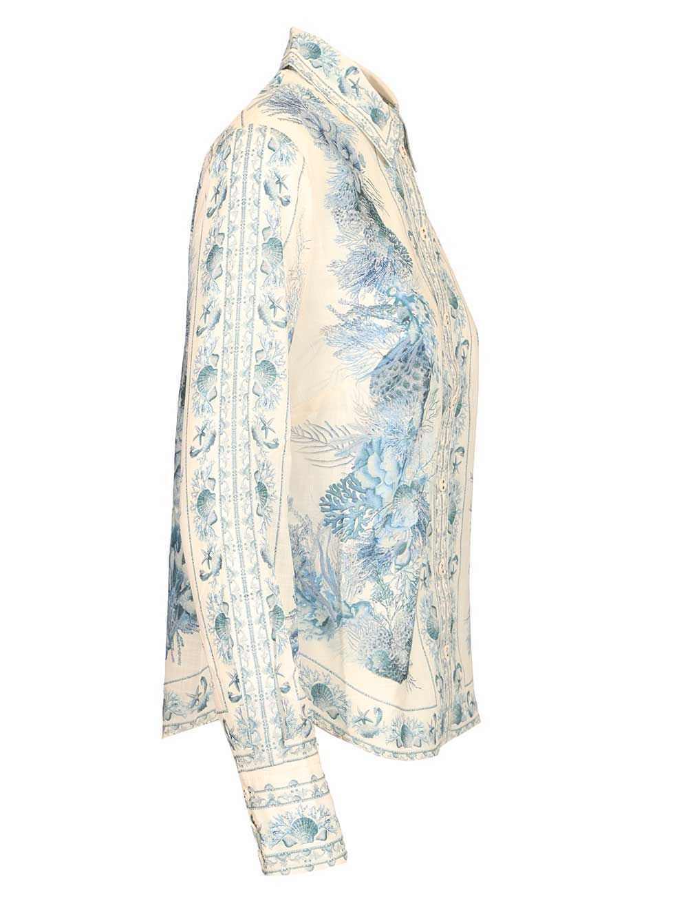 Wanderlust Body Shirt Blue Cotton