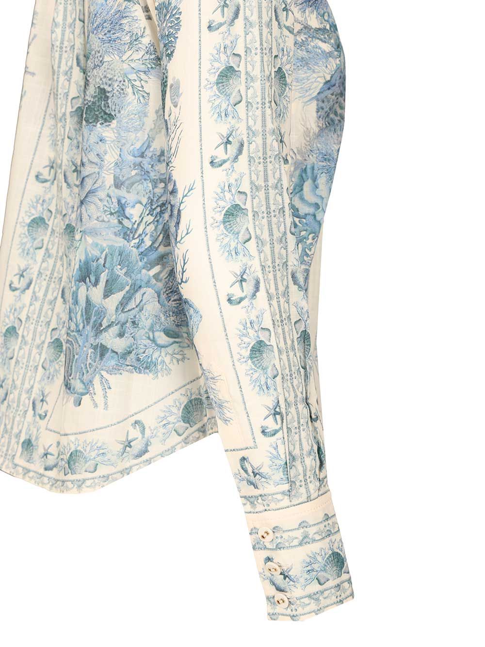 Wanderlust Body Shirt Blue Cotton
