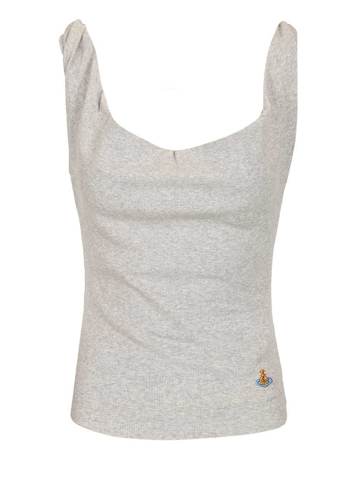Anna top Grey Cotton Elastane Tops