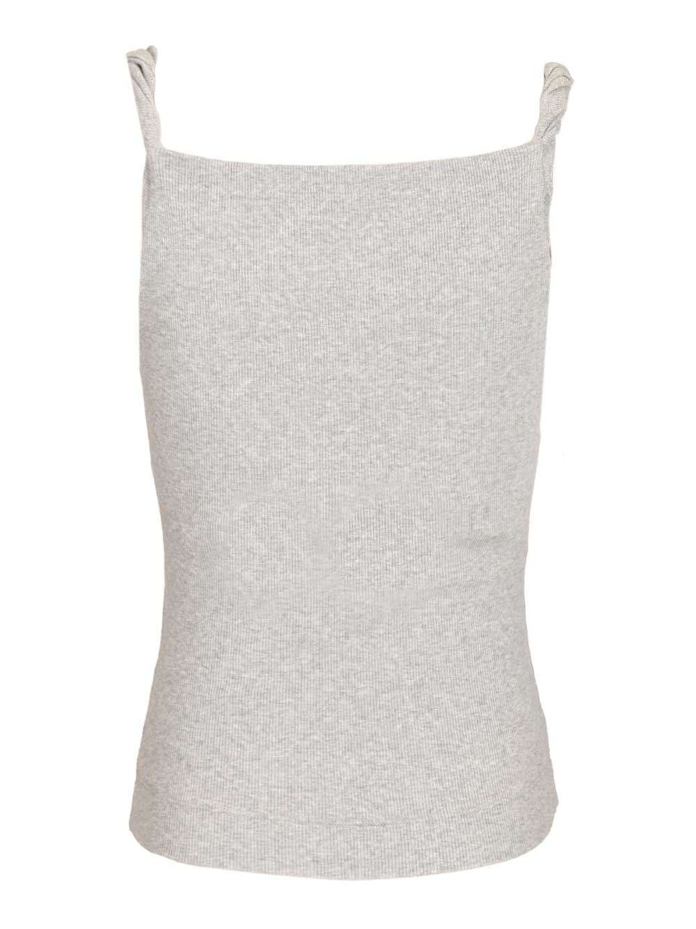 Anna top Grey Cotton Elastane Tops