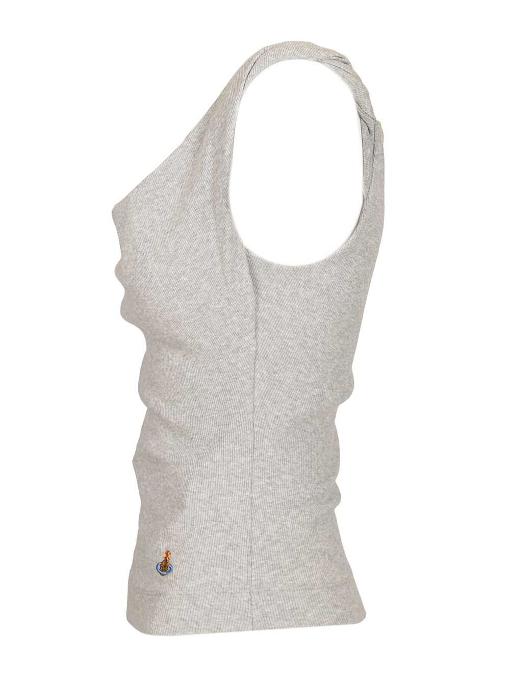 Anna top Grey Cotton Elastane Tops