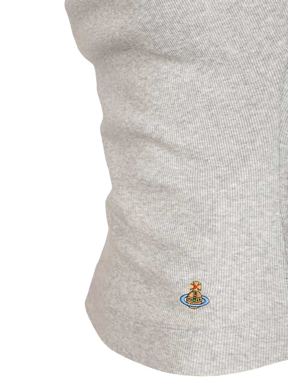Anna top Grey Cotton Elastane Tops