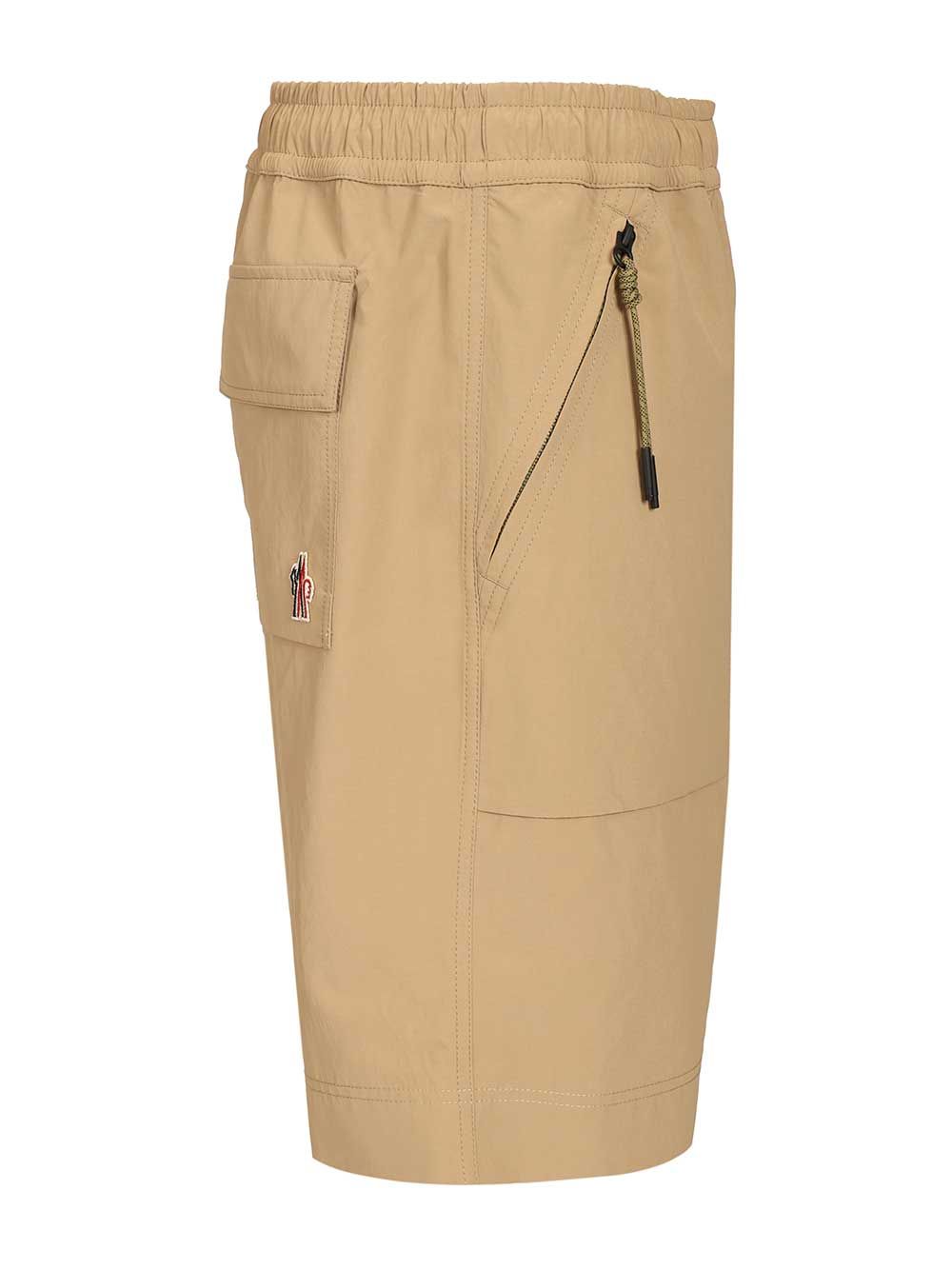 Froissé Technical Shorts Beige Polyester Trousers