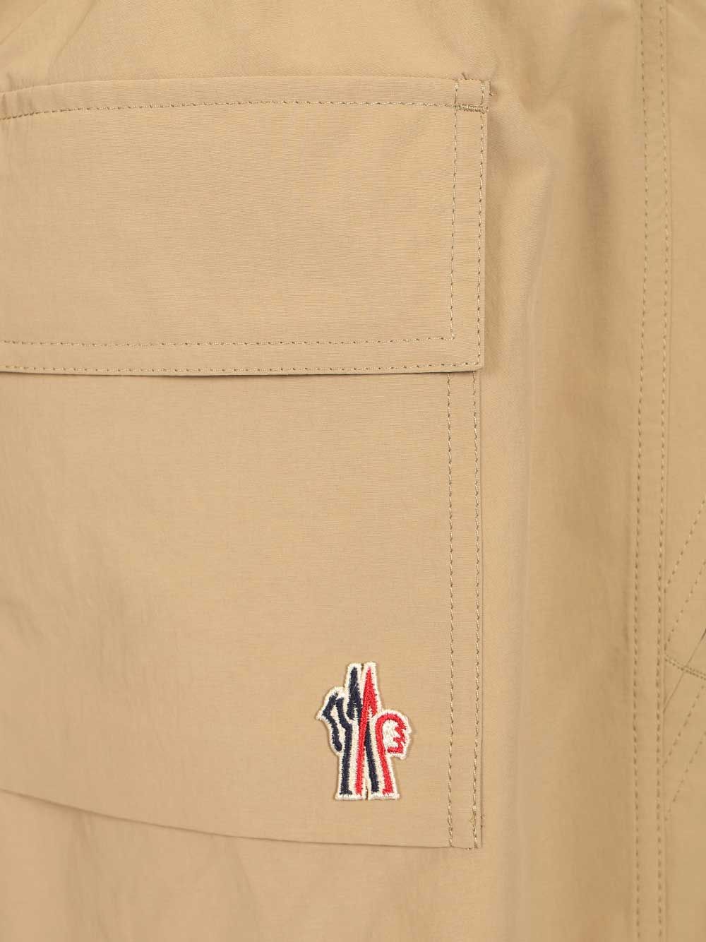 Froissé Technical Shorts Beige Polyester Trousers