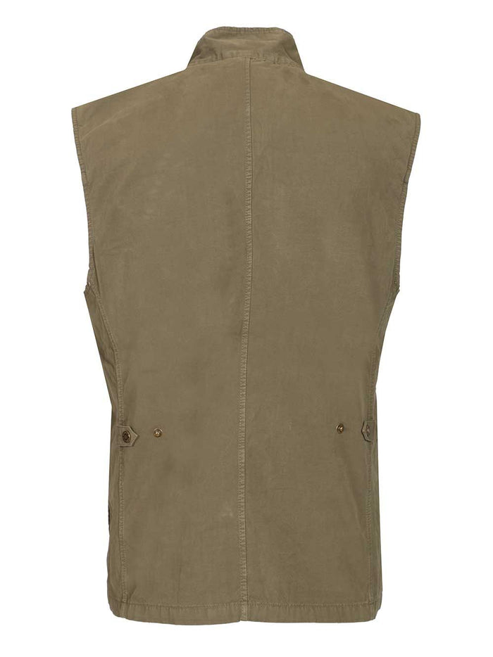 Corbridge Casual Vest Green Cotton Jacket