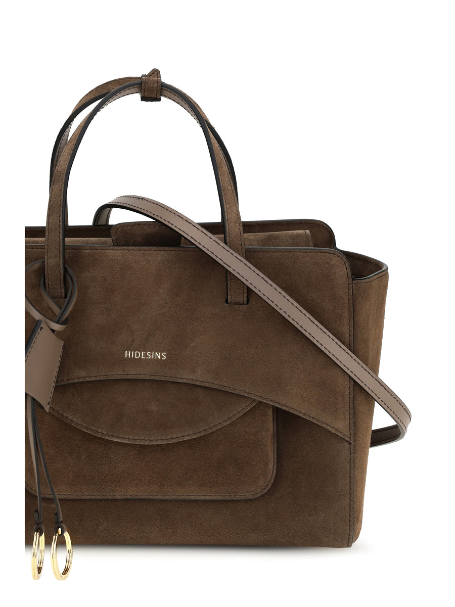 Shoulder Bag Flap M Chocolate Suede