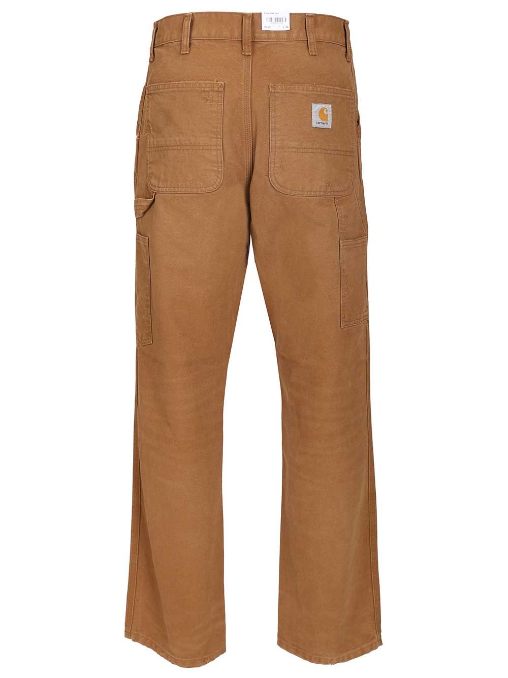 Single Knee Pant Organic Cotton Brown Trousers