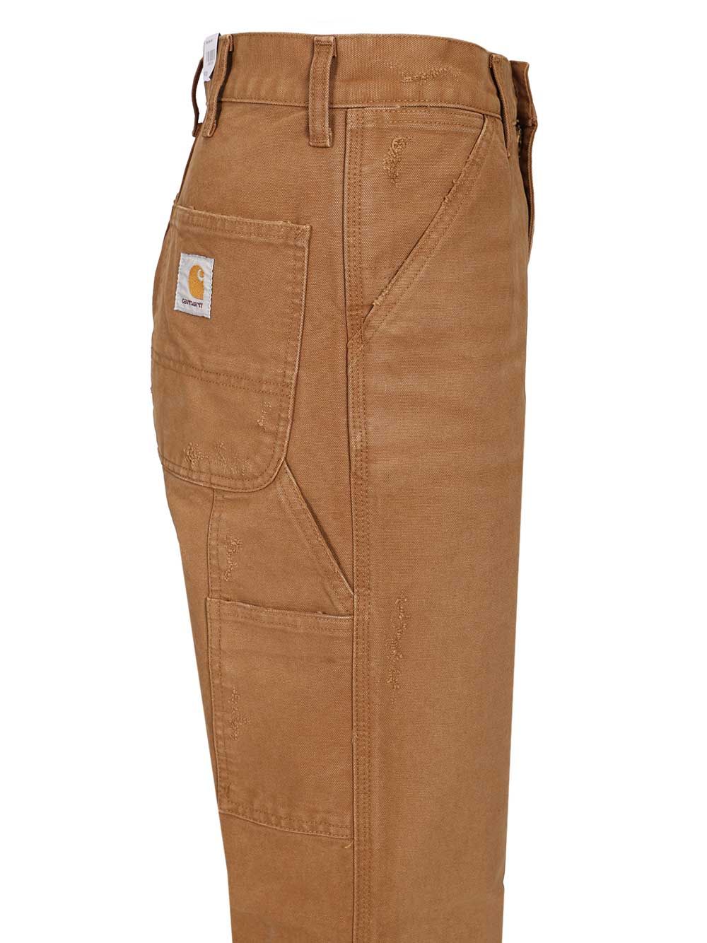 Single Knee Pant Organic Cotton Brown Trousers