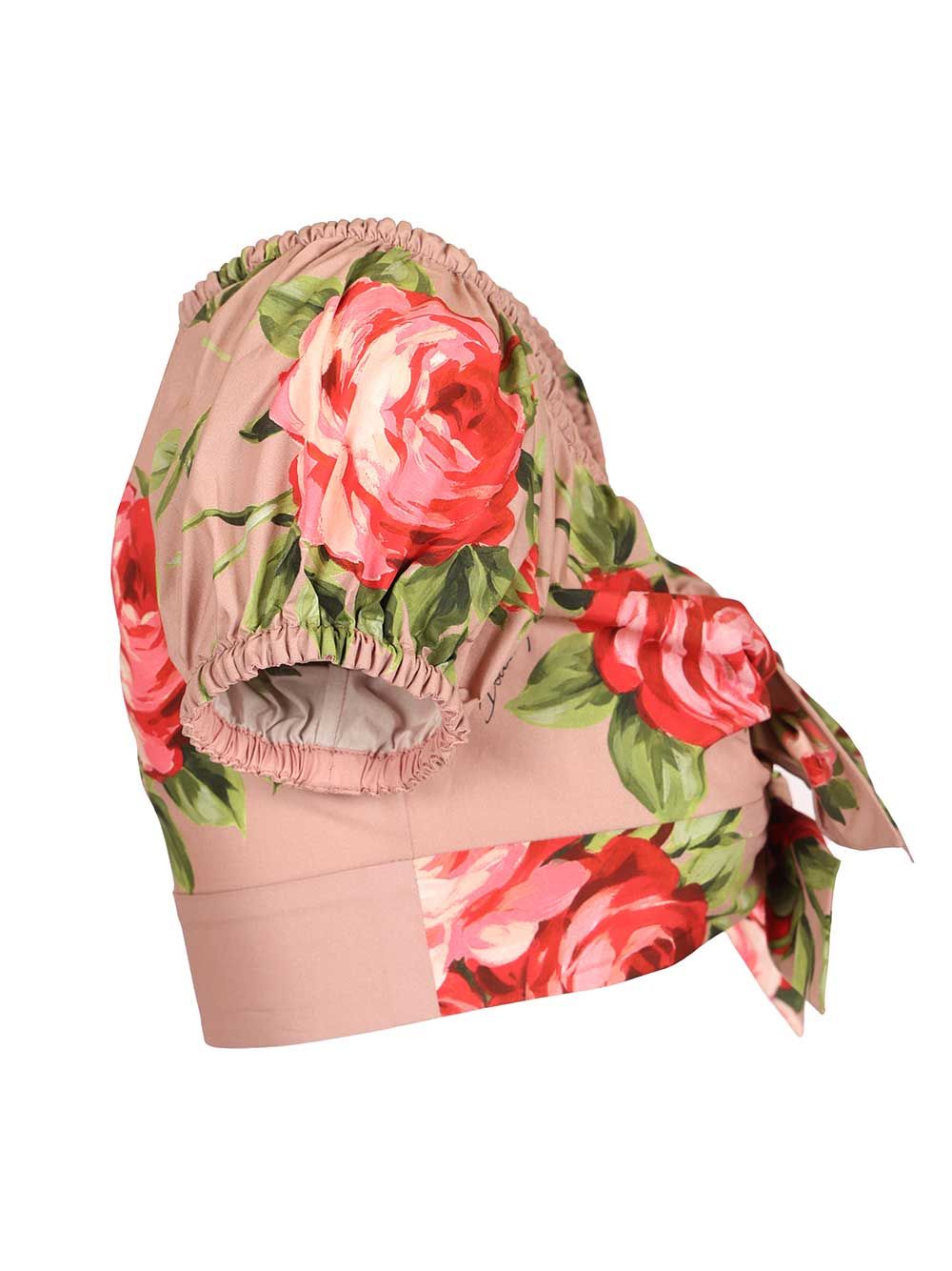 Rose bouquet print top Cotton Tops