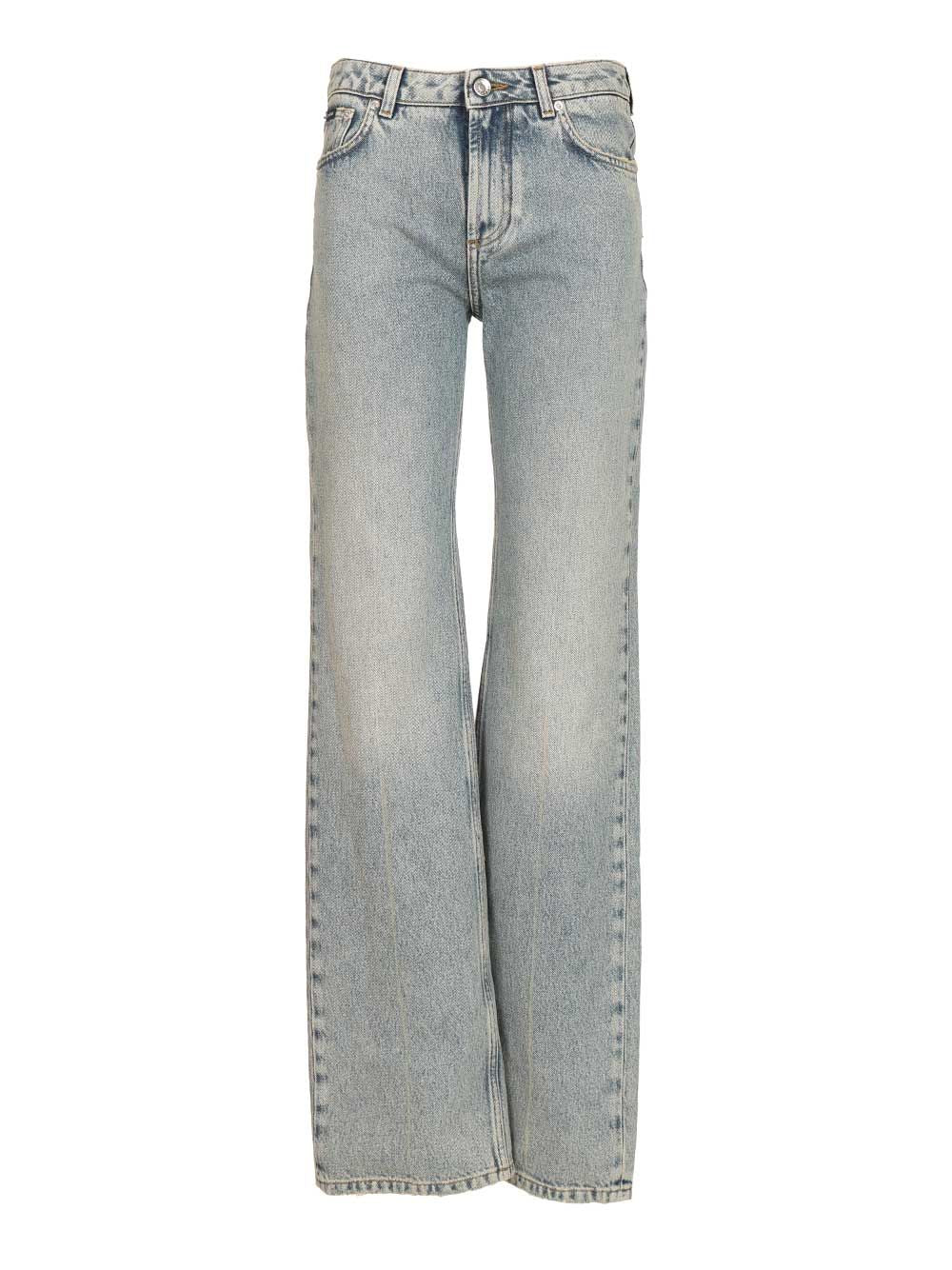 Straight Leg Jean Blue Cotton