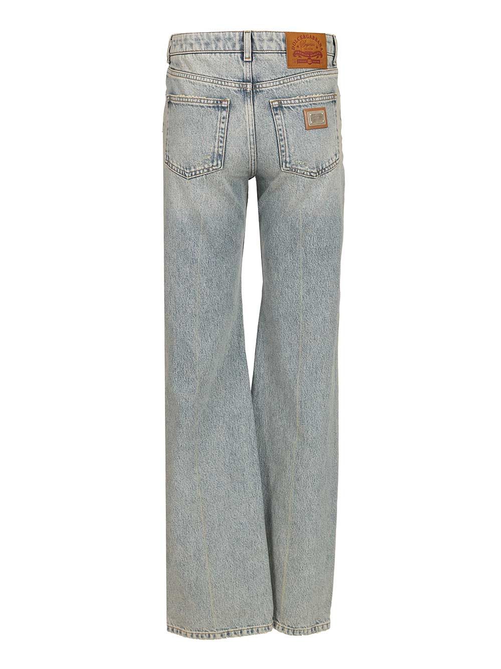 Straight Leg Jean Blue Cotton