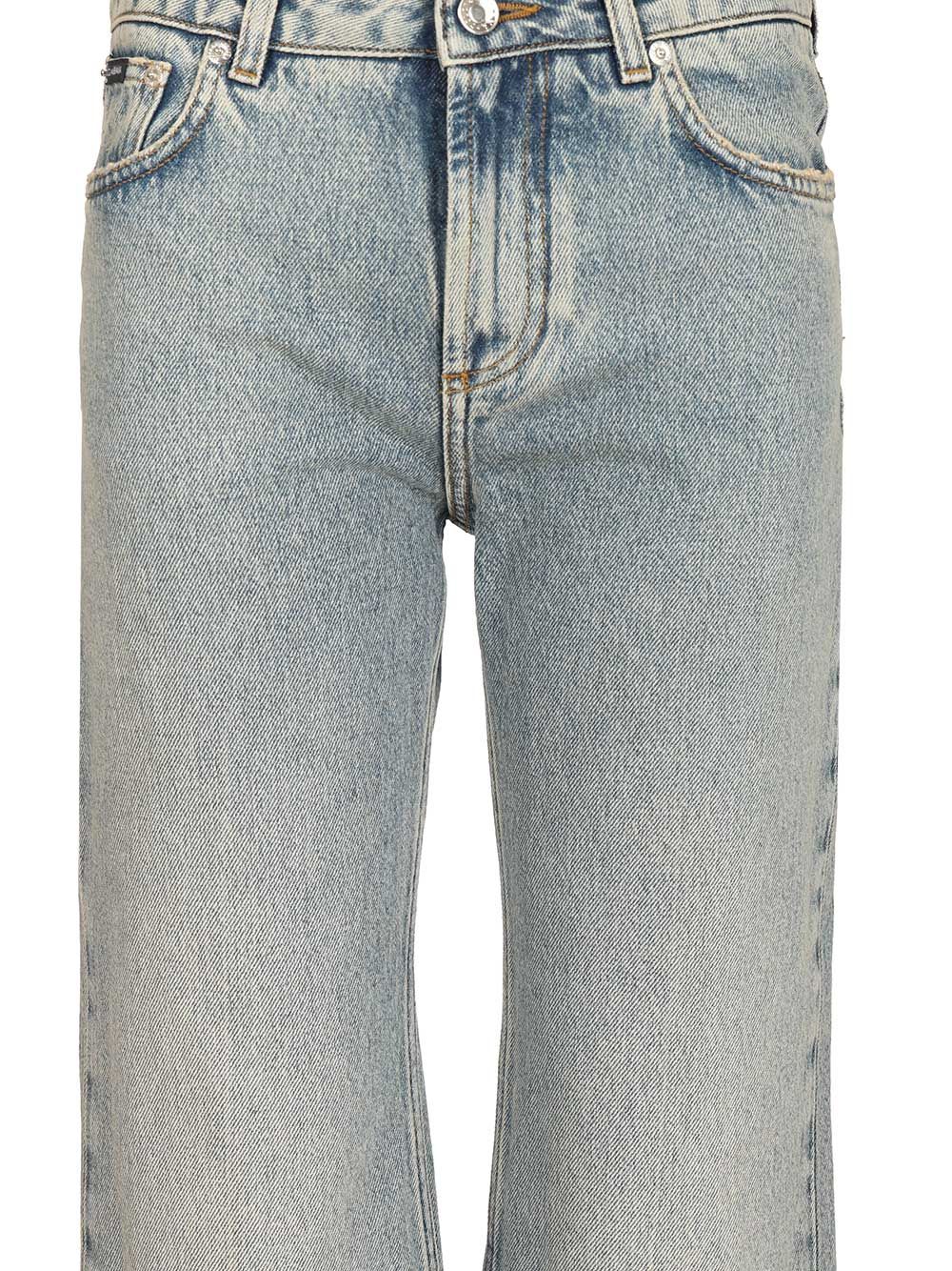 Straight Leg Jean Blue Cotton
