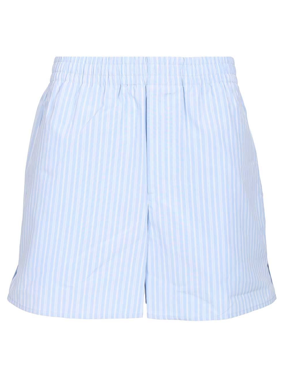 Striped shorts Light Blue Coton Trousers