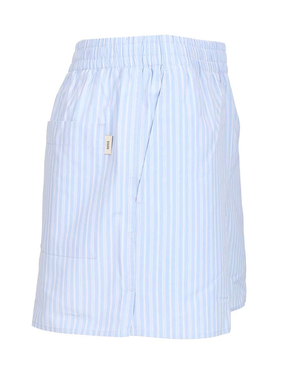 Striped shorts Light Blue Coton Trousers