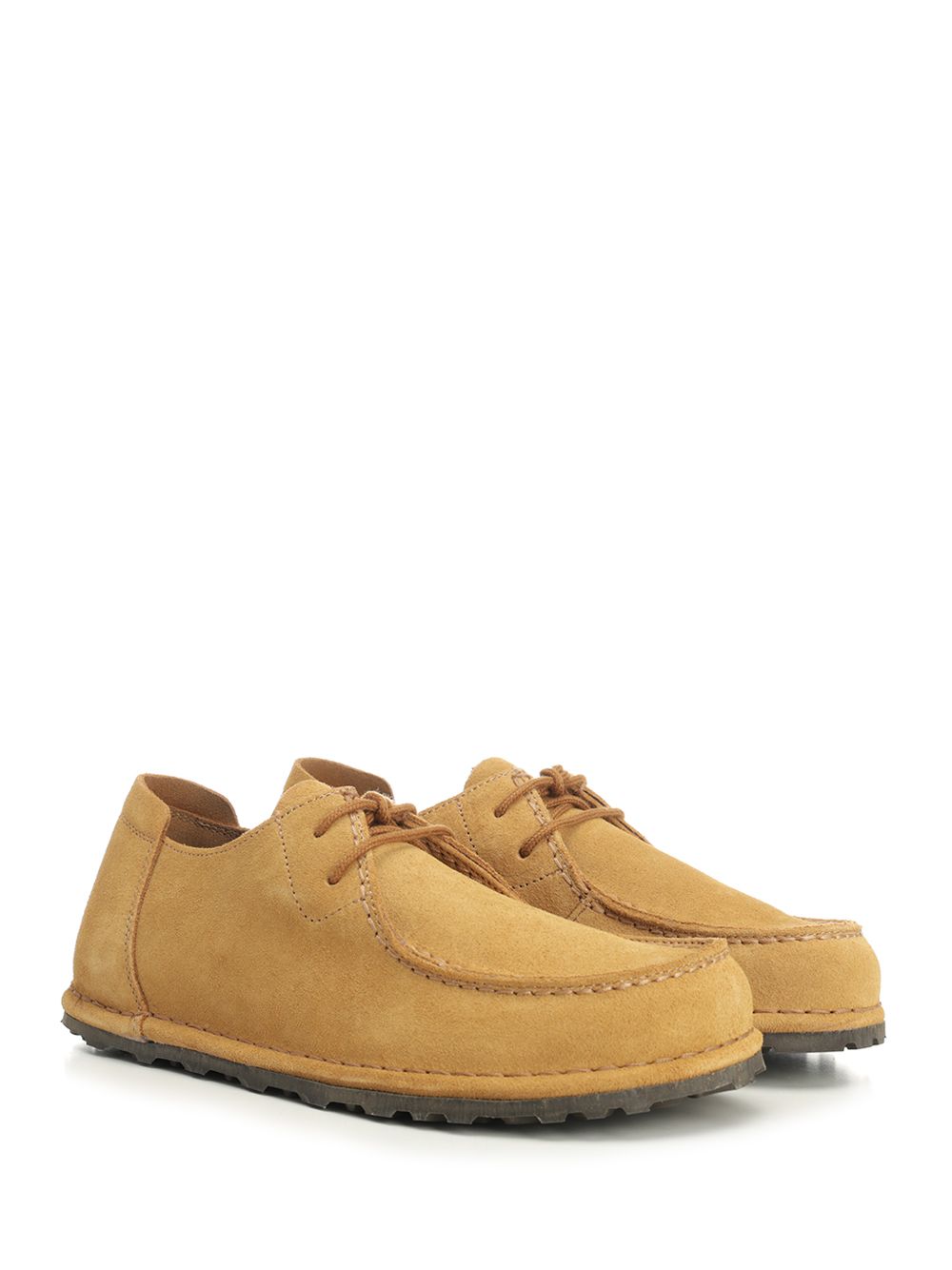 Utti lace suede shoe Beige Calf Leather Lace-up