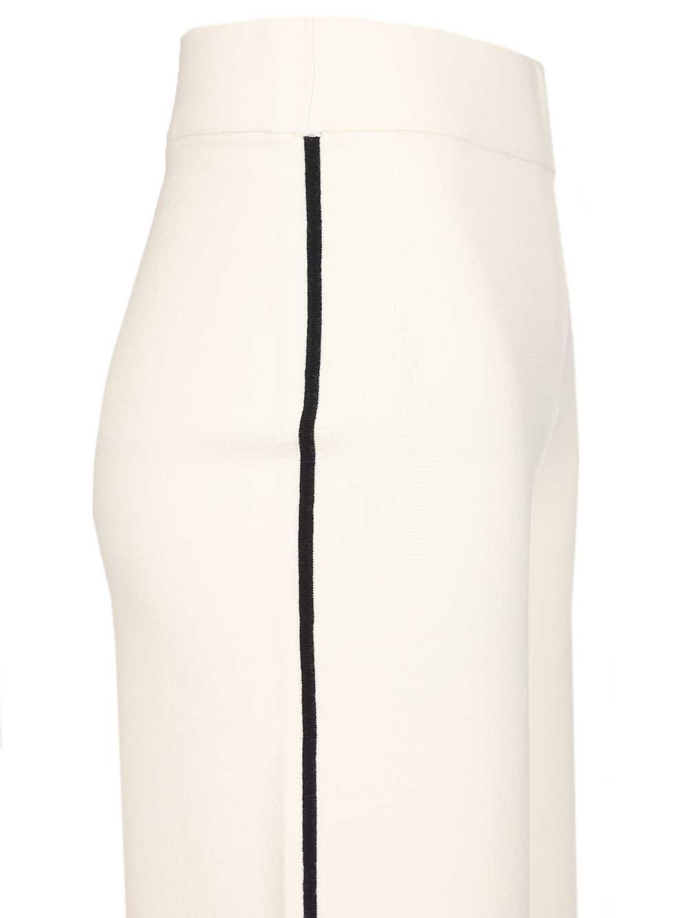 Palazzo Trousers White Viscosa