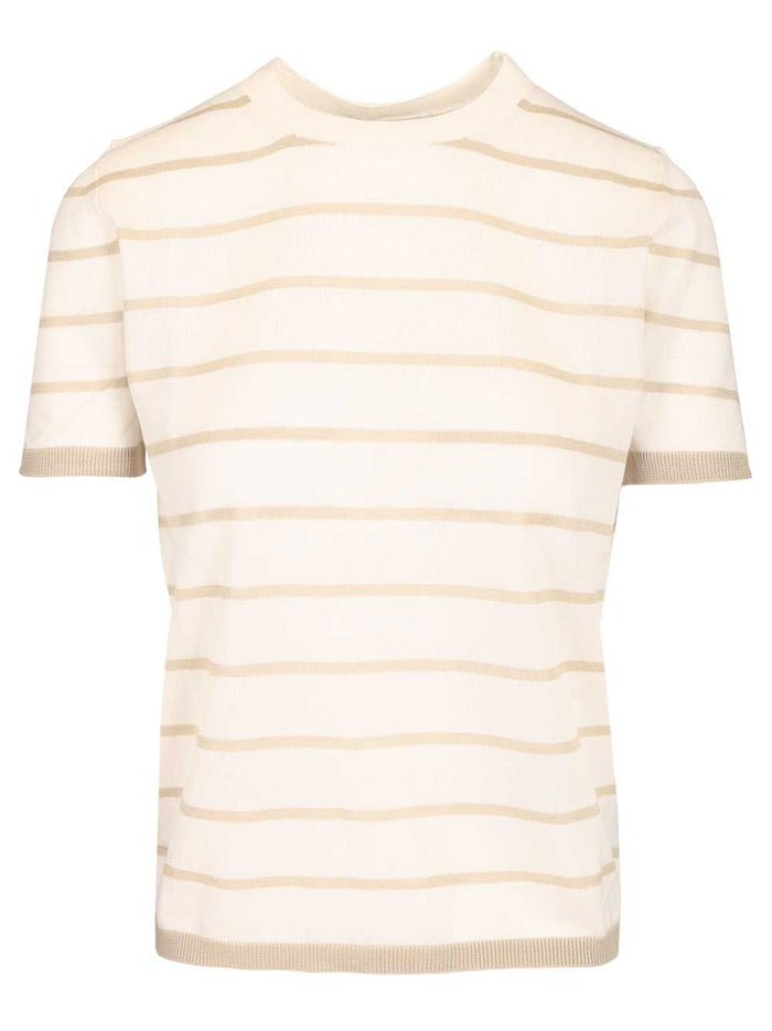 Favetta sweater in cashmere and silk blend Beige T-shirt