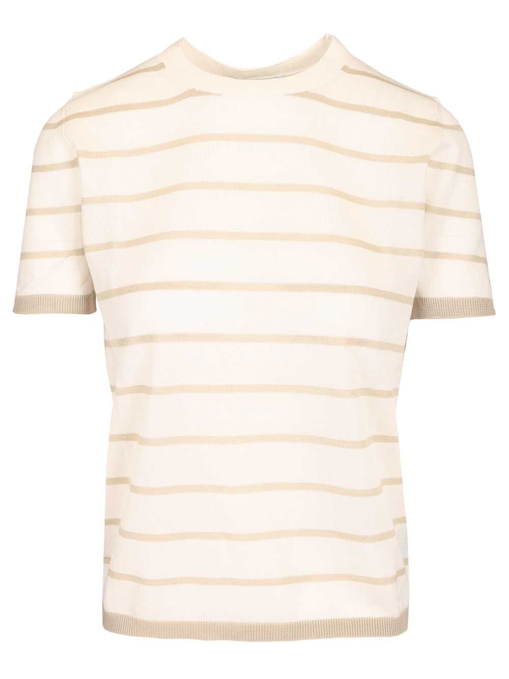 Favetta sweater in cashmere and silk blend Beige T-shirt