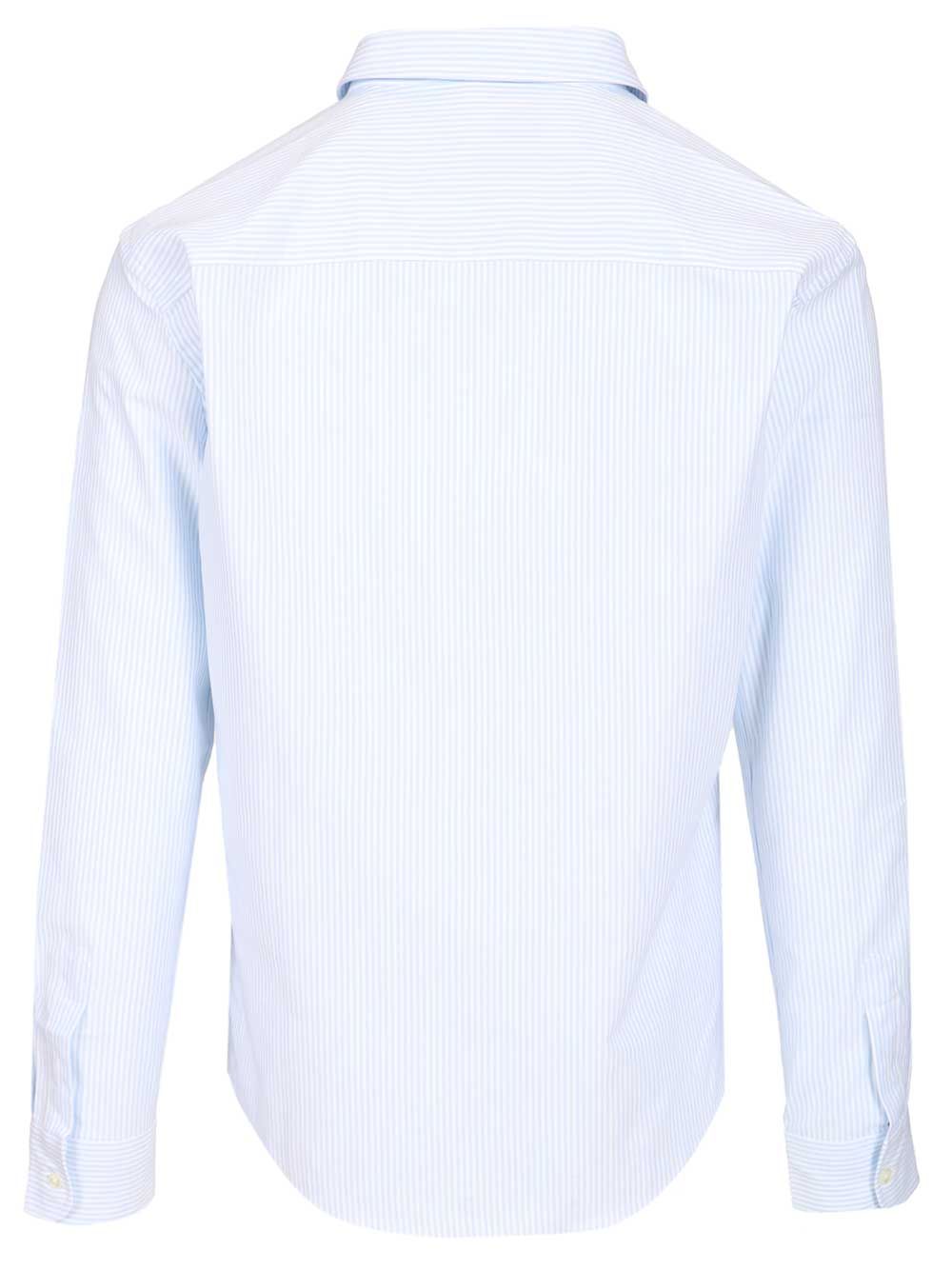 Classic Striped Shirt Light Blue Cotton