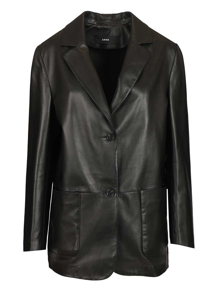 Ohann Leather Blazer Black Lamb Jacket