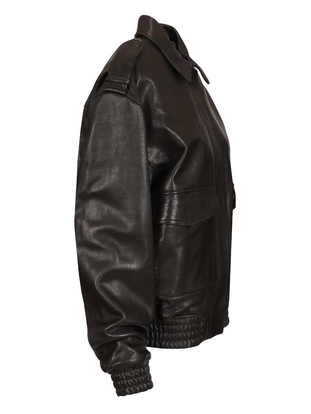 Astral Leather Jacket Black Lamb