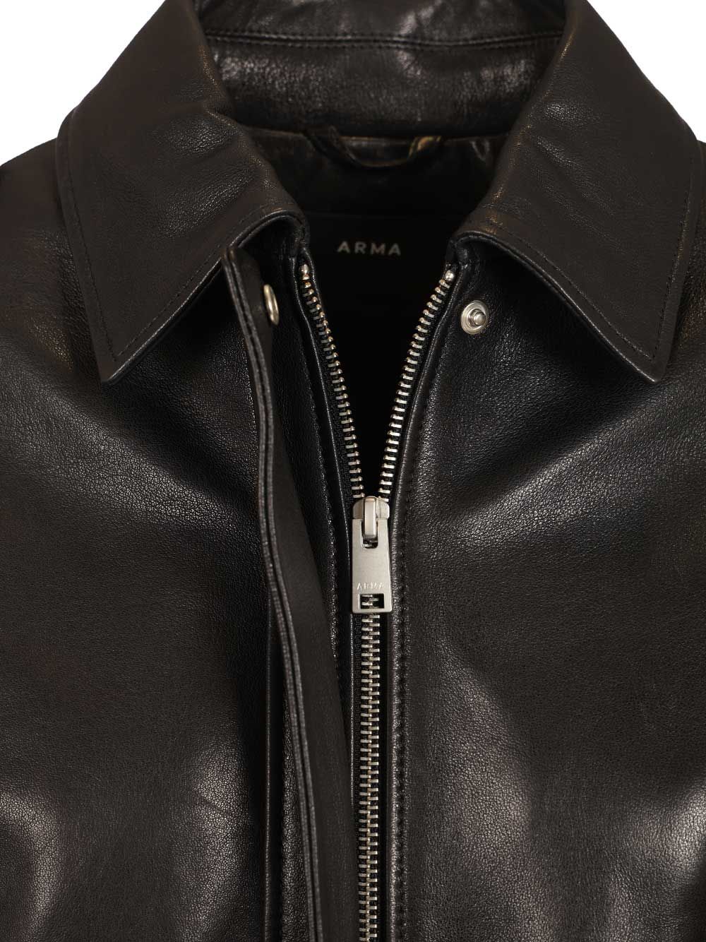 Astral Leather Jacket Black Lamb