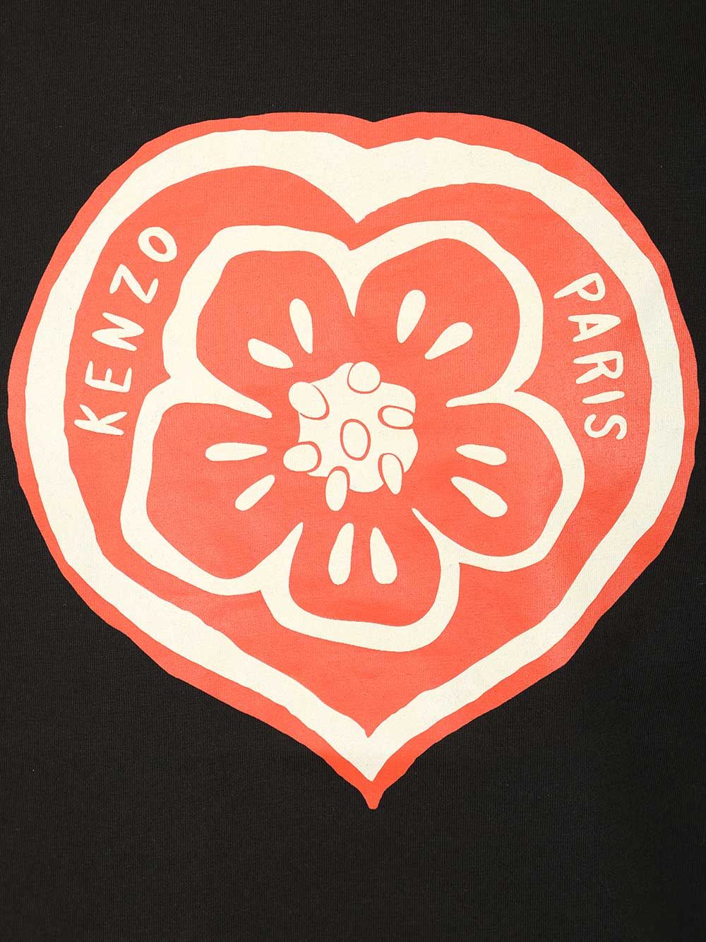 Boke heart T-shirt Black Cotton